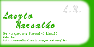 laszlo marsalko business card